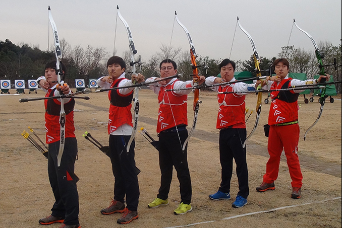 2014년 코오롱 양궁팀 단체입니다.