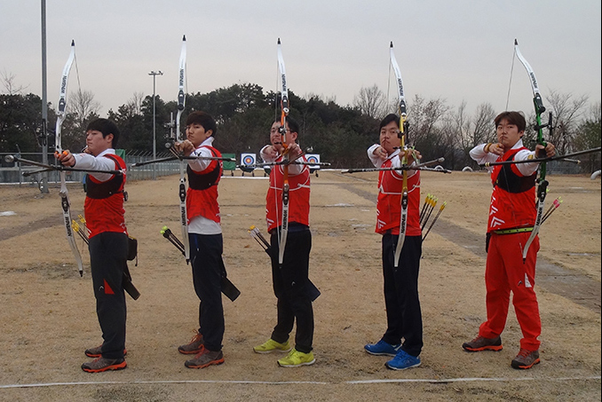 2014년 코오롱 양궁팀 단체 입니다.